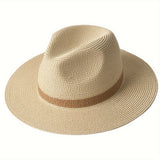 Sonnenhut mit breiter Krempe für Damen und Herren – SunShield Panama – Beige