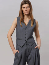Amelia | Elegante und Moderne Damen Businessweste – Rauchgrau