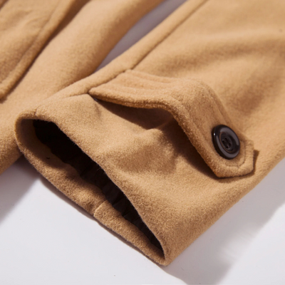 Herren Wollmantel – Eleganter Doppelreiher für Business & Freizeit