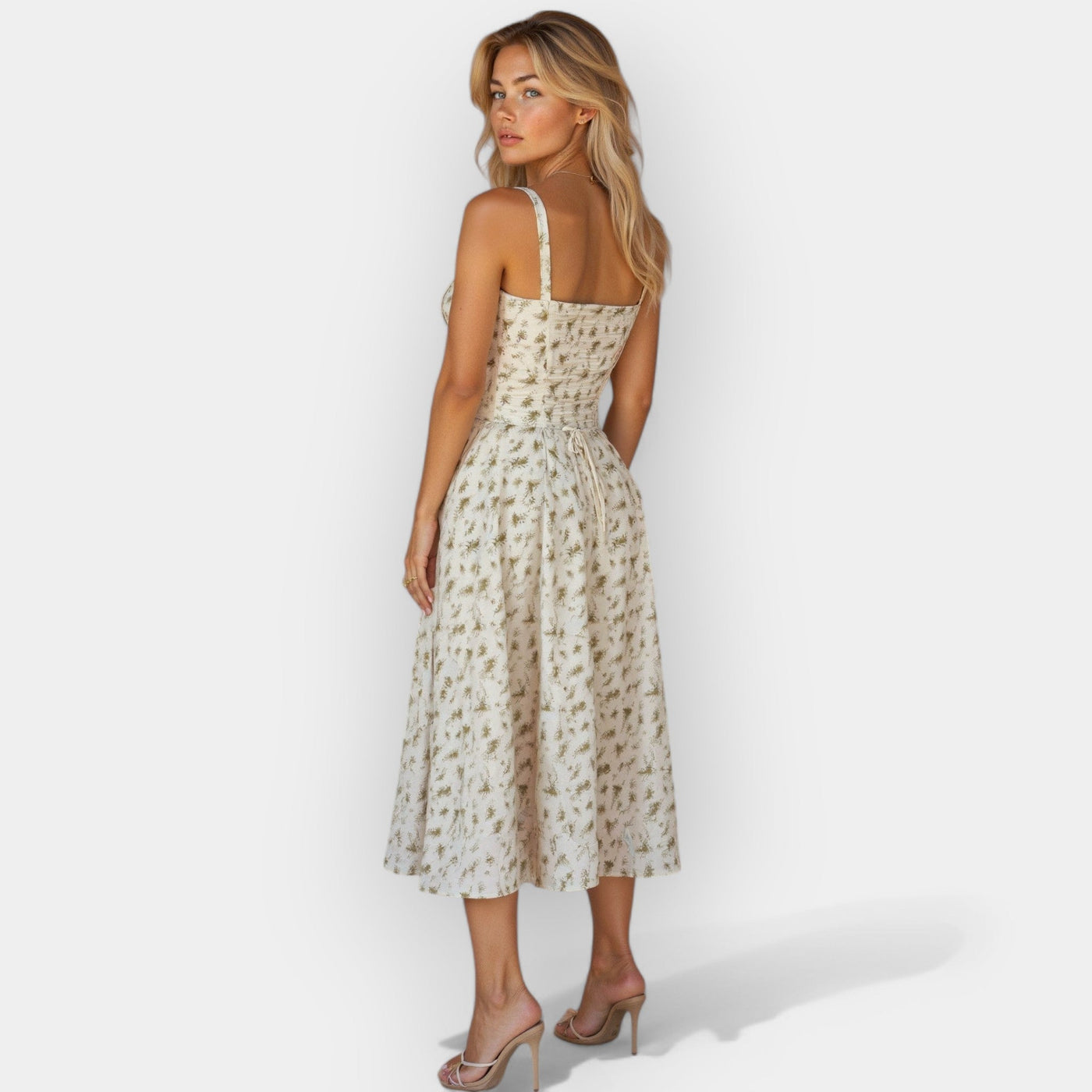 Elegantes Damen Korsett-Kleid Midi