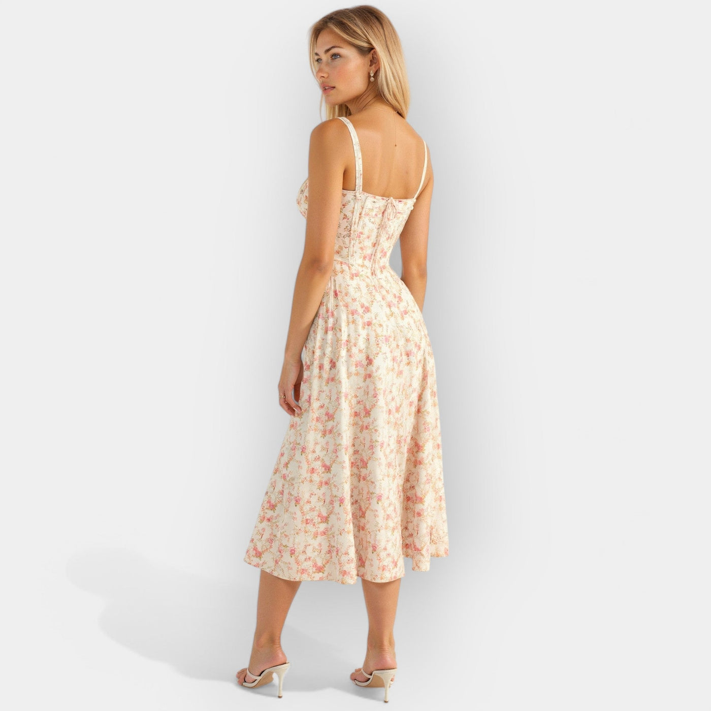 Elegantes Damen Korsett-Kleid Midi