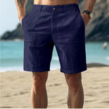 Daniel | Herren Klassische Passform Freizeit Strandshorts – Dunkelblau
