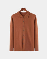 ADAM™ | POLO-STRICKJACKE – Rot-Camel