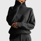 Hannah | Moderner Und Eleganter Rollkragenpullover Für Damen – Schwarz