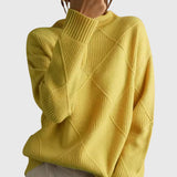 Hannah | Moderner Und Eleganter Rollkragenpullover Für Damen – Gelb
