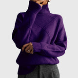 Hannah | Moderner Und Eleganter Rollkragenpullover Für Damen – Lila