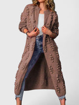 Victoria | Lässige Strickjacke Mit Taschen Für Damen – Kaffee