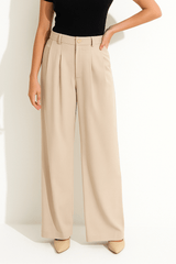 Anzughose Damen | Bundfalten & Elegante Silhouette – Aprikos