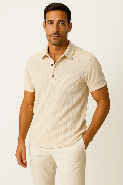 Stylishes Halbknopf-Herrenhemd