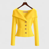 Lena | Eleganter Und Bequemer Strickjacke Für Damen – Gelb