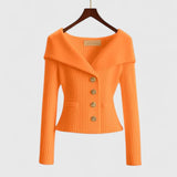 Lena | Eleganter Und Bequemer Strickjacke Für Damen – Orange
