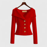Lena | Eleganter Und Bequemer Strickjacke Für Damen – Rot