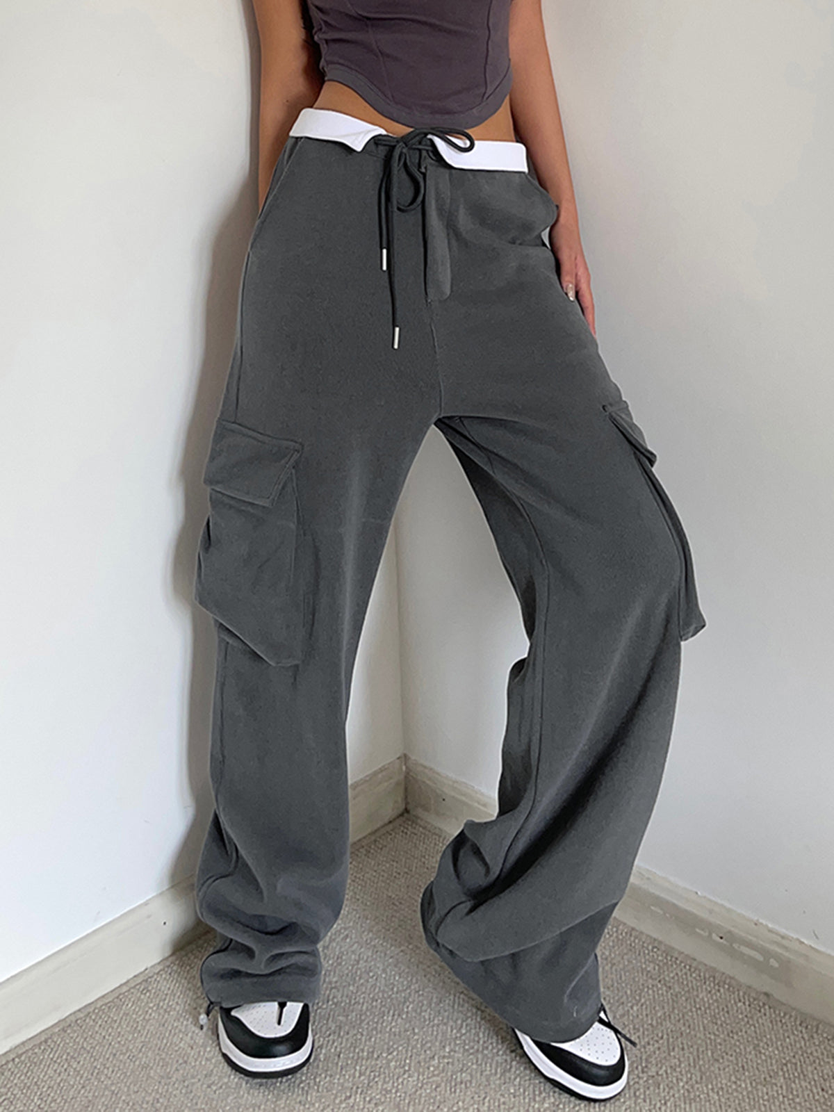 Benedetta® | Bequeme Cargo-Jogginghose mit Kontrastbund