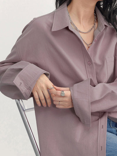 Oversized Damen Bluse in Altrosa – Locker, Elegant & Vielseitig