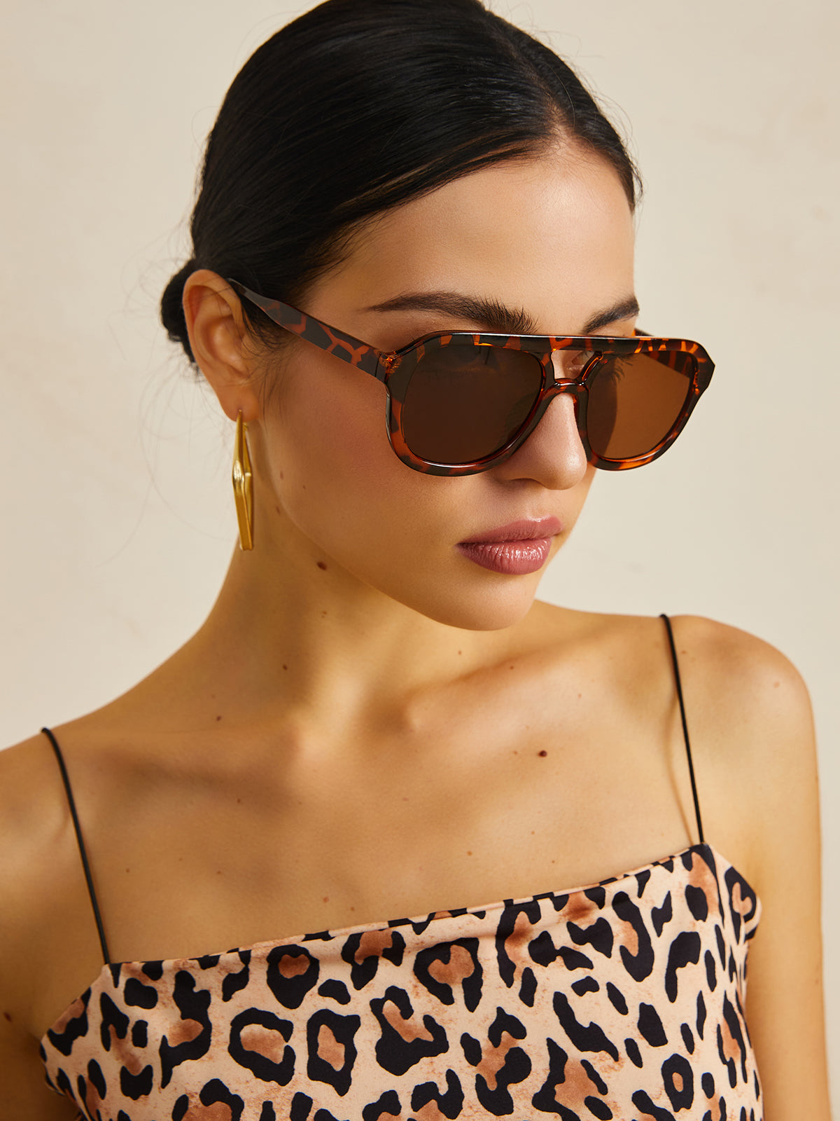 Modische Sonnenbrille mit Leopardenmuster – UV-Schutz & Leichtgewicht