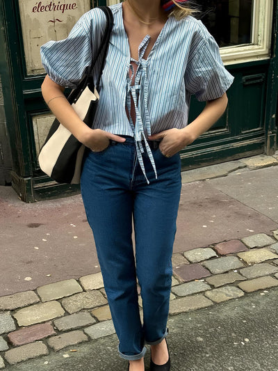 Andresa® | Elegante Bluse mit Bindekragen