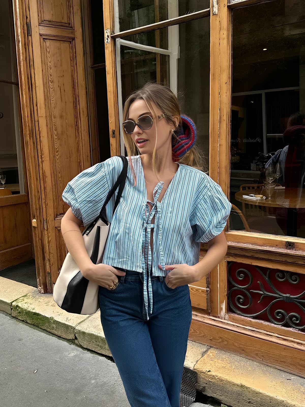 Andresa® | Elegante Bluse mit Bindekragen