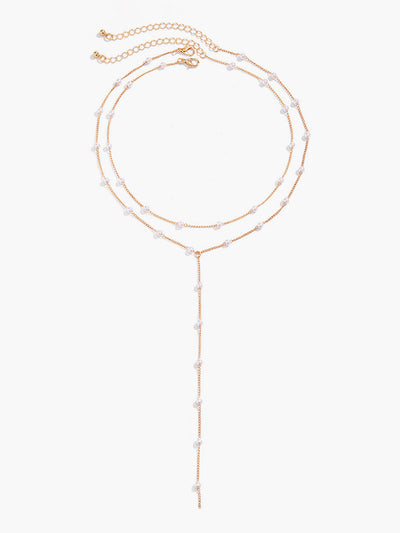 Elegante Perlenkette – Handgefertigter Goldplattierter Schmuck