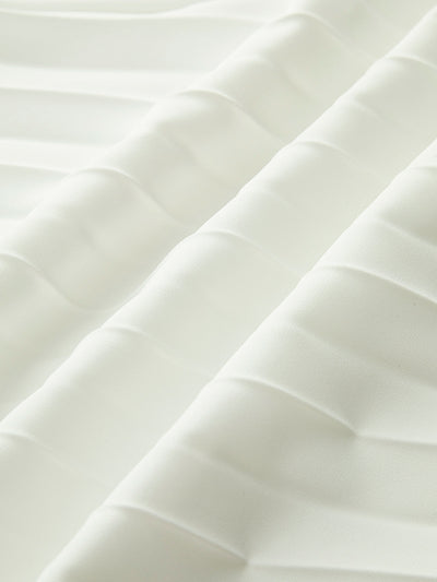 Charlotte - Solides plissiertes trägerloses geteiltes Kleid