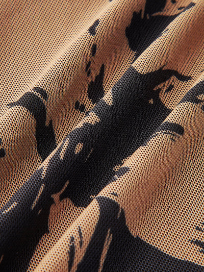 Lena - Boheme bedrucktes Kleid mit Blumenmuster