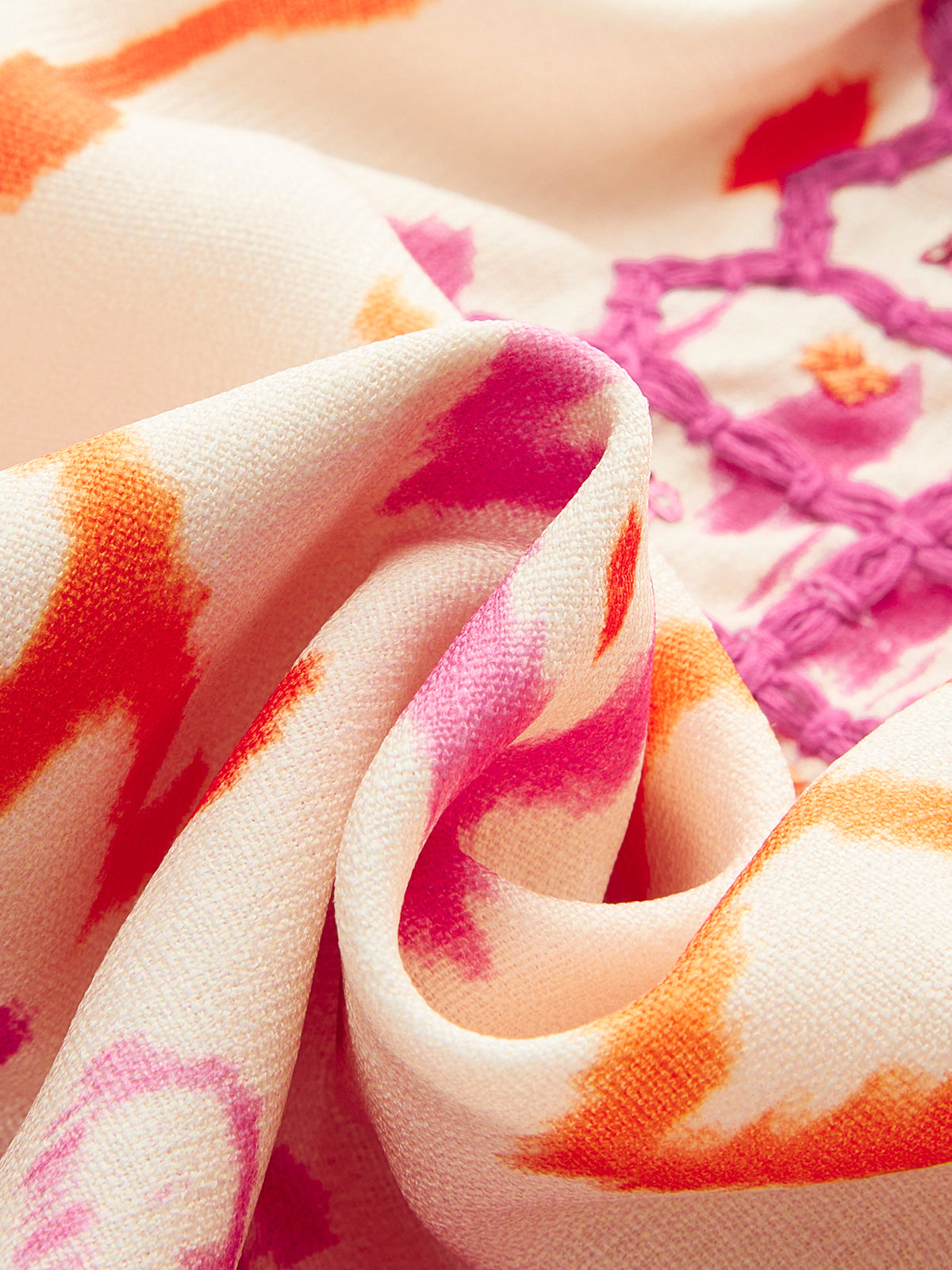 Nora - Besticktes Boho-Tassel-Krawatten-Cami-Top