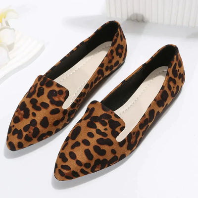 Ivy - Leopard spitze zehen loafers