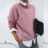 Ursula | Basic Wollpullover für Damen – Rosa
