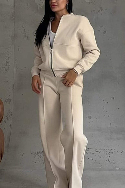 Damen Reißverschluss Zweiteiler - Jacke & Hose - Sportlich Elegant