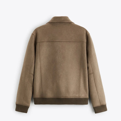 Herren Vintage Wildleder Jacke in Retro-Stil