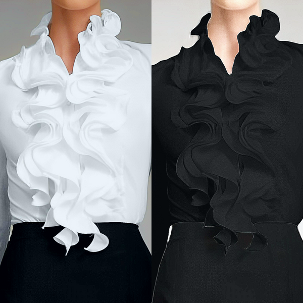 Damen Rüschenbluse elegant romantisch