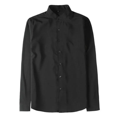 Herren Slim Fit Hemd mit Stehkragen - Langarm - Business Style