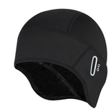 Winter-Fietsmütze mit Aussparung für Brille – Schwarz