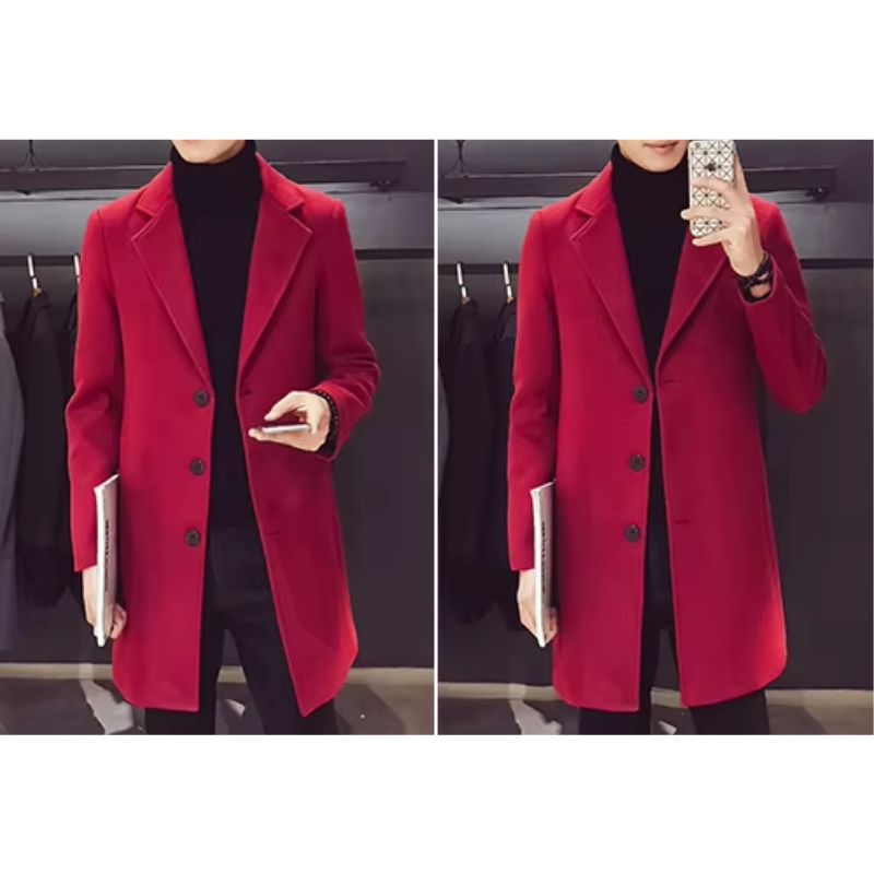 Eleganter Herren Mantel - Schlankes Design für Büro und Freizeit mit Klassischer Passform