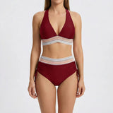 Badeanzug Damen | High-Waist-Sitz & Sicherer Halt – Dunkelrot