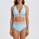Badeanzug Damen | High-Waist-Sitz & Sicherer Halt – Blau