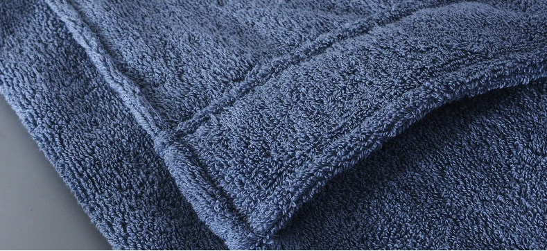 Bademantel – Herren-Fleece-Bademantel, lang, mit Handtuch, Morgenmantel