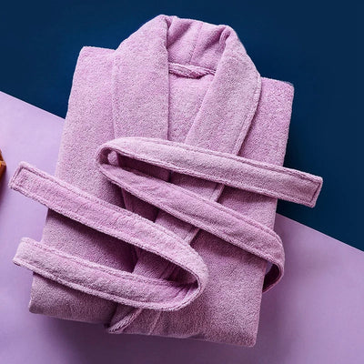 Bademantel – Herren-Fleece-Bademantel, lang, mit Handtuch, Morgenmantel