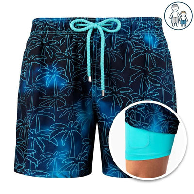 Badeshorts – Zweilagig – mit elastischem Bund – Boardshorts – Herren-Bademode