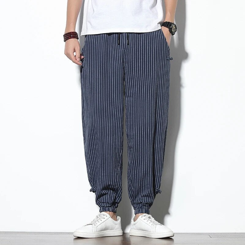 Baggy Pants | Gestreift | Drawstring | Jogger | Herrenhosen