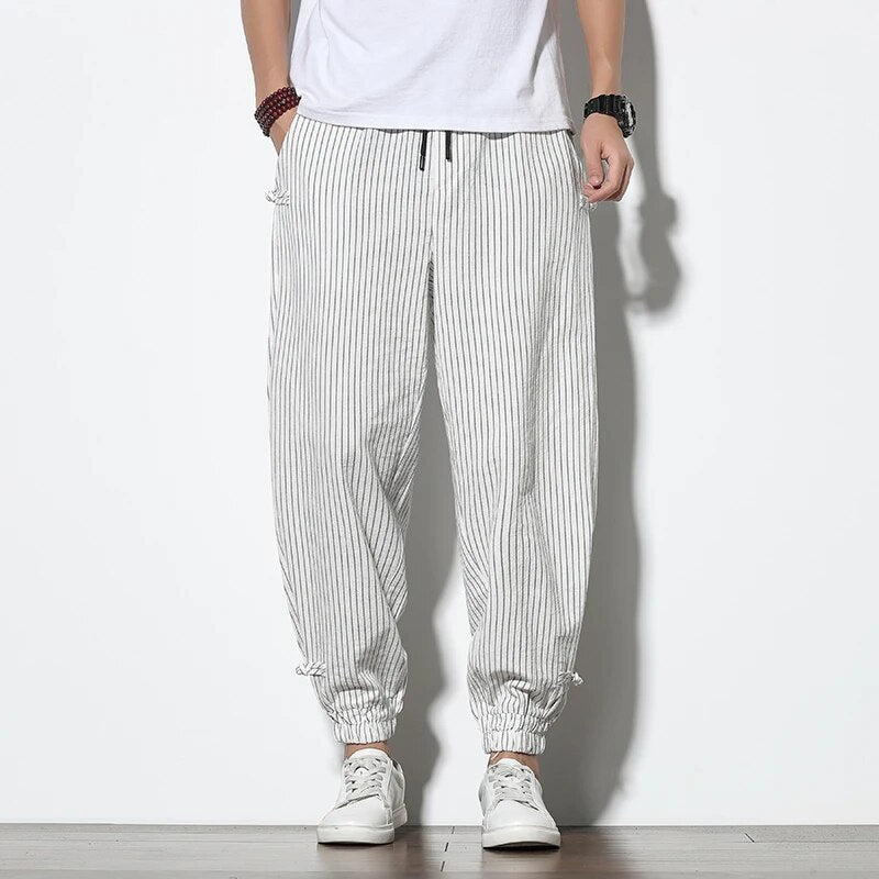 Baggy Pants | Gestreift | Drawstring | Jogger | Herrenhosen