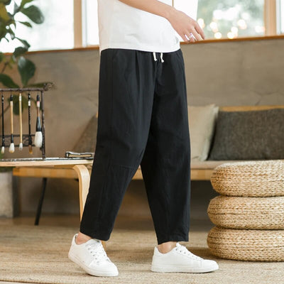 Baggy Pants – Kordelzug – Locker sitzend – Leinenhose – Herrenhose