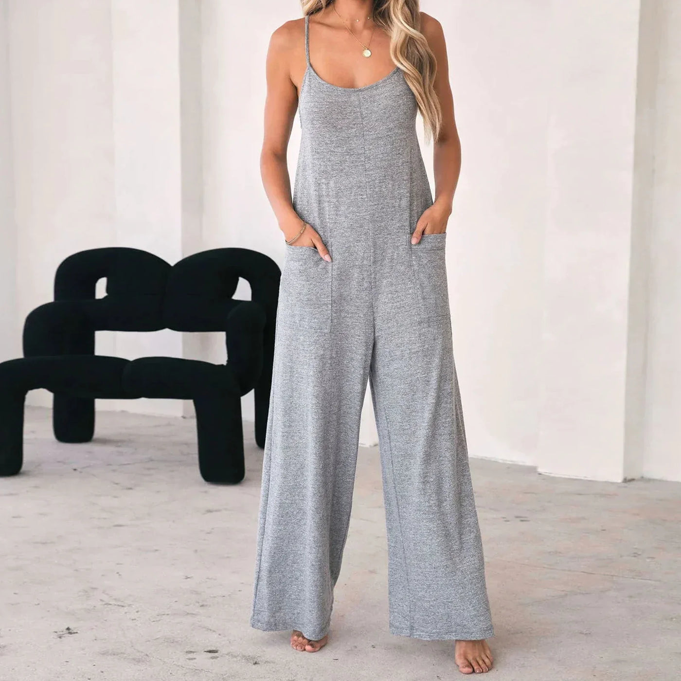 Emily - Ärmelloser Basic Playsuit