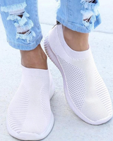 Lena | Damen Slip-On Mesh-Sneaker für Komfort – Weiß