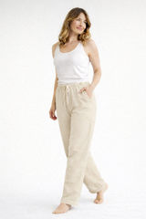 Bequeme Hose Damen | Elastikbund & Bewegungsfreiheit – Khaki