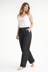 Bequeme Hose Damen | Elastikbund & Bewegungsfreiheit – Schwarz
