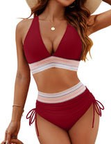 Bikini Damen | High Waist & Figurbetont – Rot