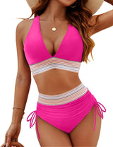 Bikini Damen | High Waist & Figurbetont – Rosa