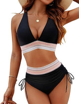 Bikini Damen | High Waist & Figurbetont – Schwarz