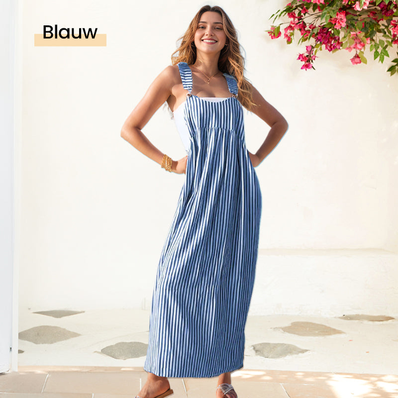 Jaja - Lässiges gestreiftes Hosenträgerkleid