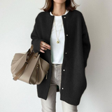 Avenique - extraweicher Longcardigan – Schwarz